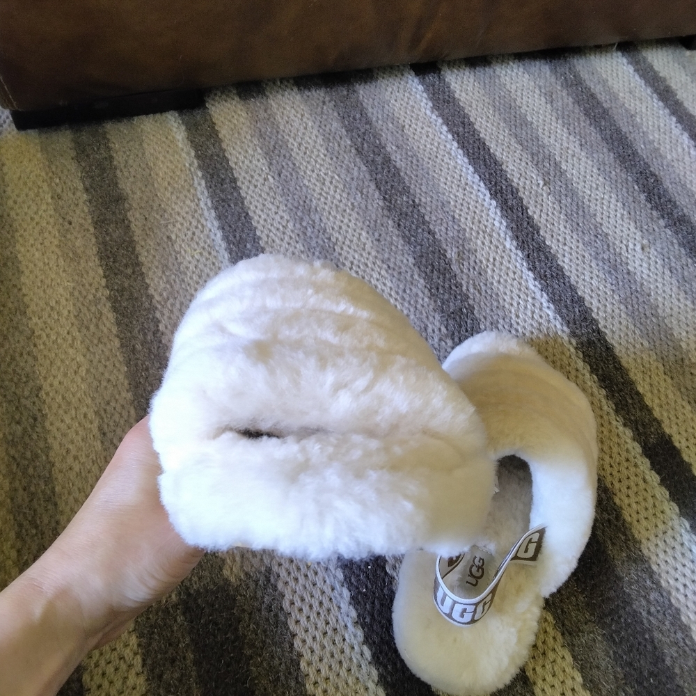 Ugg Fluff Yeah Slides Size 5 In Cream Slipper Lou… - image 6